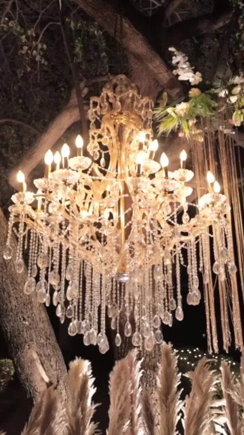 Vertical Slow Motion Shot of Indian Wedding Venue Decoration in India Vídeos de archivo 336843392