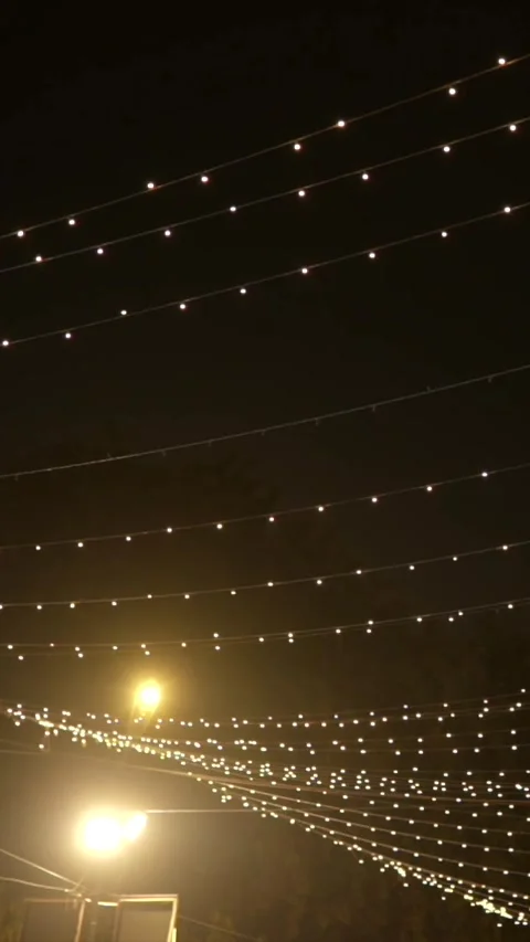 Vertical Slow Motion Shot of Indian Wedding Venue Decoration in India Vídeo Stock 337405205