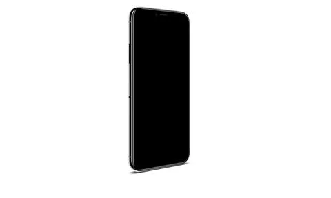 Vertical smartphone with a blank screen on white Ilustración de archivo