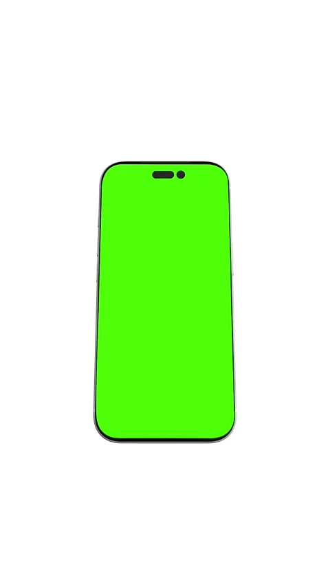  Vertical Smartphone Green Screen Mockup Animation on White Background Stock Footage 341927075