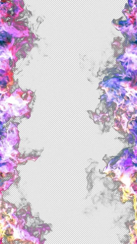 Vertical Smoke Border Loop On Alpha Stock Footage 303601223