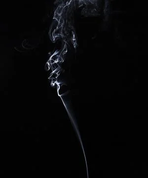 Vertical smoky cloud of aromastick Stock Photos