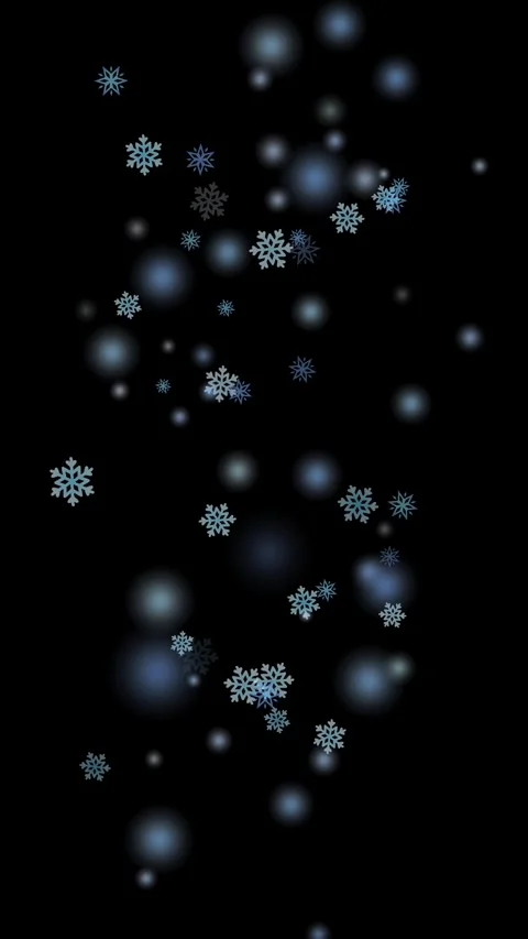 Vertical Snow Tracing Loop Luma Matte Black White Background Stock Footage 319418763