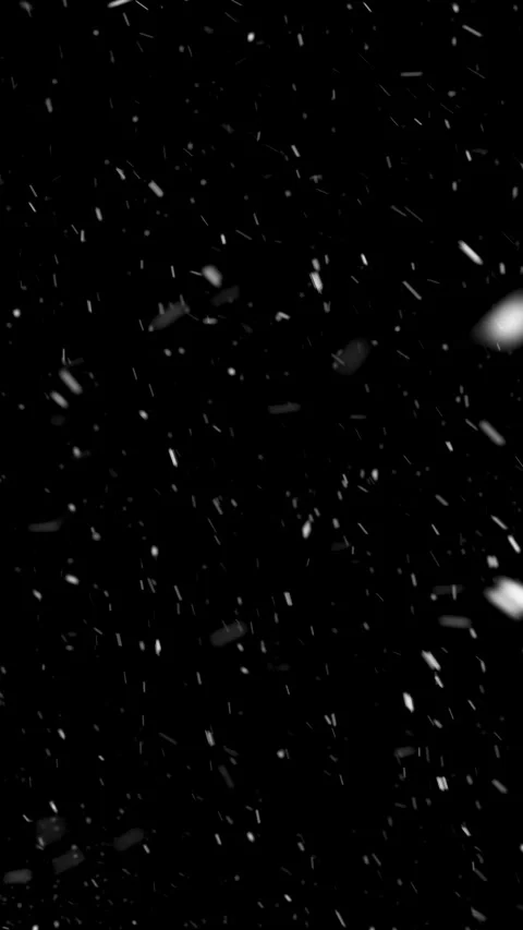 Vertical Snowfall Overlay on Black Background Stock Footage 317266494