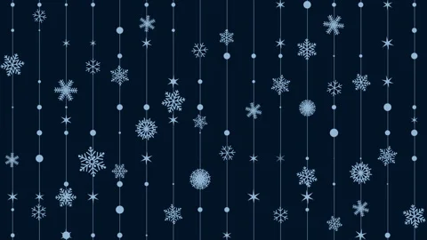 Vertical snowflake and star pattern on blue. Stock Footage 321542423