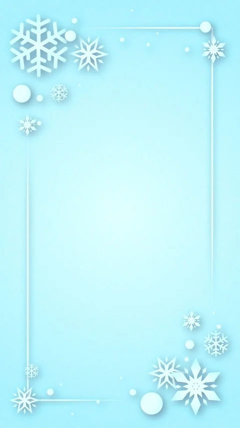 Vertical Snowflake Opening Title Frame Stock Footage 319626781