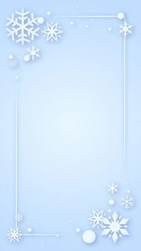 Vertical Snowflake Video Frame Loop 10s Stock Footage 319626750