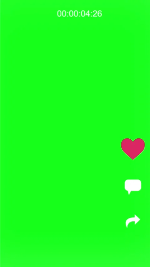 Vertical social media green screen with infographics and recording timer Stock Footage 313345025