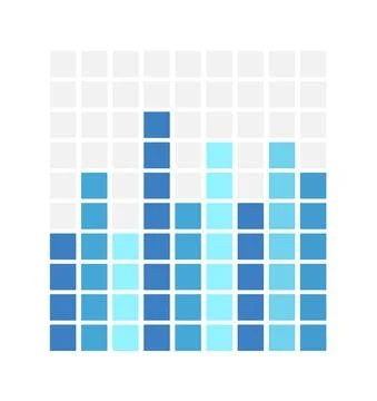 Vertical sound equalizer frequency level bars Stock Illustration