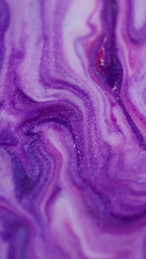 Vertical sparkling fluid art emulsion blend paint Stock Footage 323896998