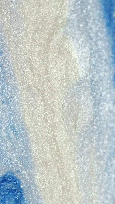 Vertical Sparkling ink drop glitter fluid blue white paint Stock-Footage 271051732
