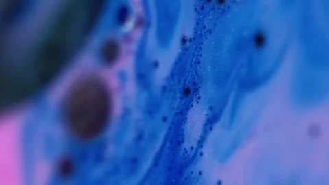 Vertical sparkling liquid marble texture paint oil Stock Footage 335590443