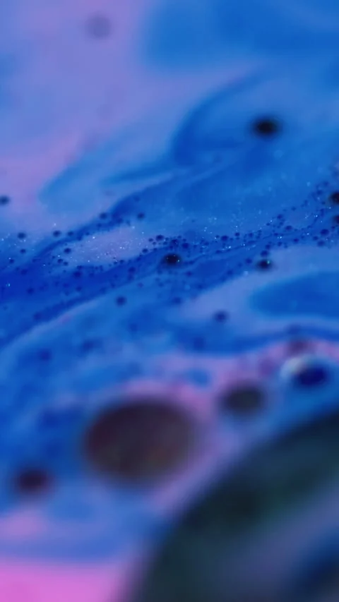 Vertical sparkling liquid marble texture paint oil Stock Footage 339768689