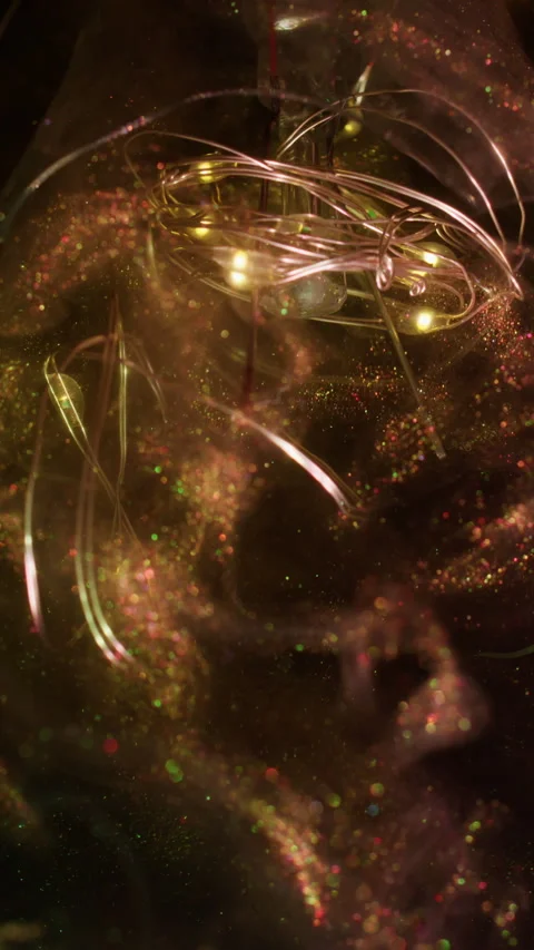 Vertical sparkling mix defocused flare light paint Stock Footage 332567405
