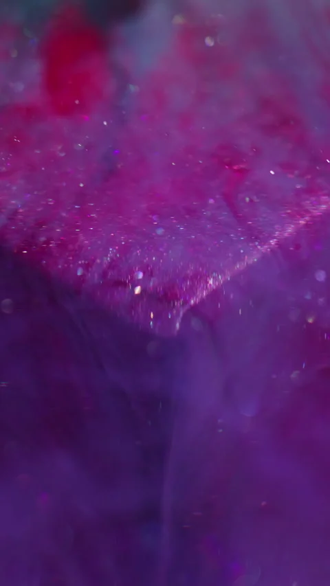 Vertical sparkling smoke paint haze fume art cube Stock Footage 339770461