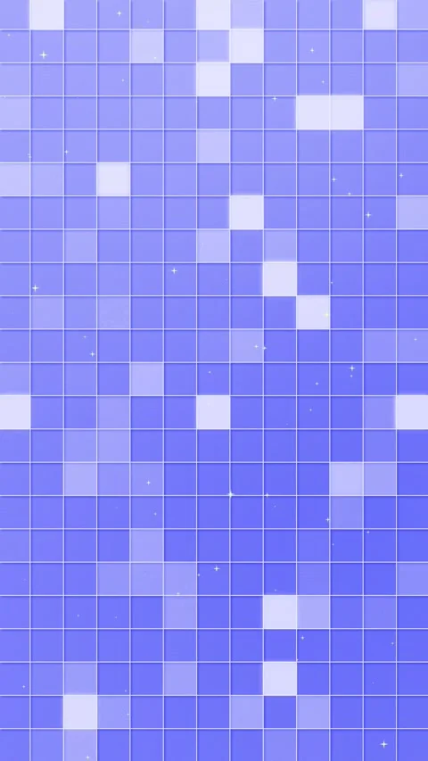 Vertical sparkling square grid with blinking lights seamless loop blue Vídeo Stock 332464652