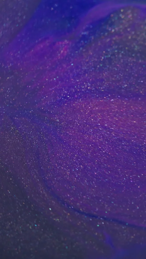 Vertical sphere ink splatter fluid blend glitter Stock Footage 348622668