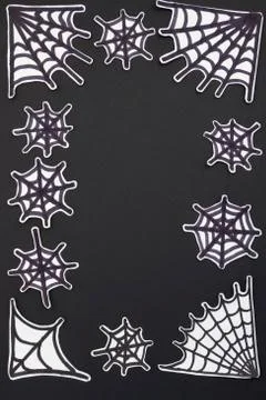 Vertical spiderweb frame Stock Photos