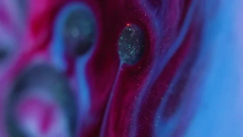 Vertical spill art oil texture paint water sparkle Stock Footage 334160600
