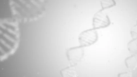 Vertical spinning DNA double helix on bright background Stock Footage 113047619