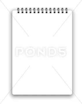 Vertical spiral notepad Stock Illustration