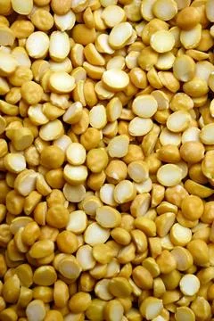 Vertical Split Chana Dal Texture Background Macro Lentil Food Photography Stock Photos