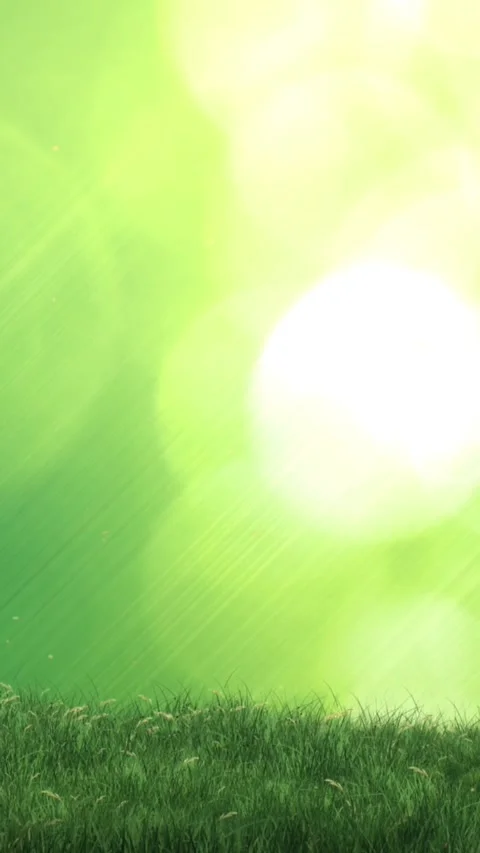 Vertical Spring Grass with Abstract Background 4K Loop Stock Footage 274407732