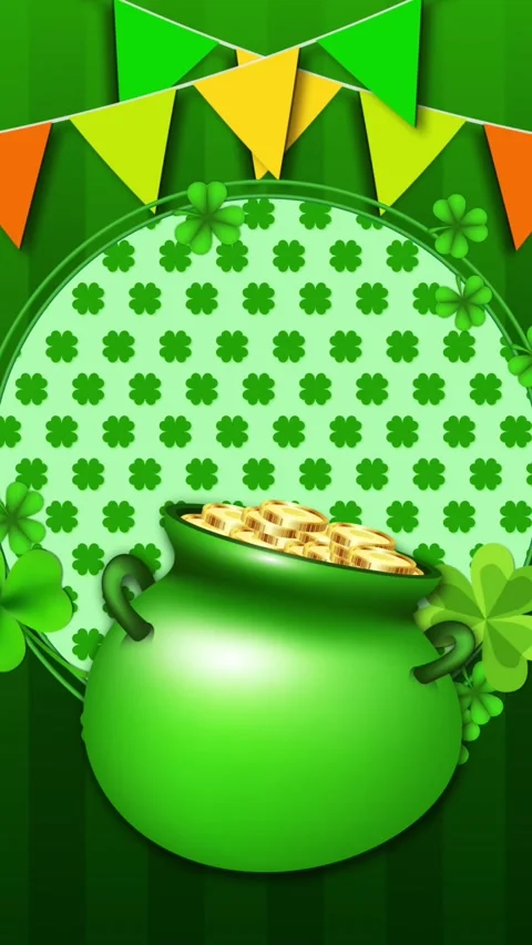 Vertical St Patrick Day Animation Background Video stock 341878880
