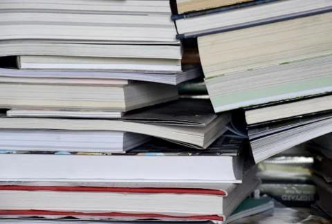 Vertical stack of books Stock Photos