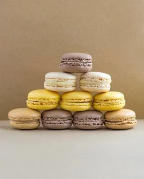 Vertical stack of macaroon Stock Photos