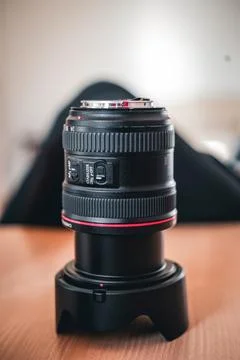 Vertical Standing Camera Lens Stock Photos