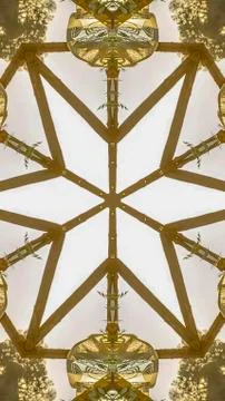 Vertical A star shape made from decorative Chuppah sunset Stock Photos