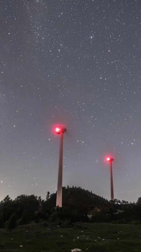 Vertical Starry Night Sky Milky Way Galaxy Flow Motion Timelapse Stock Footage 327675203