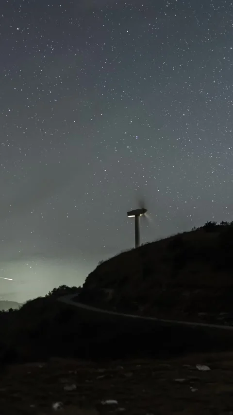 Vertical Starry Night Sky Timelapse with Milky Way Galaxy and Twinkling Stars Stock Footage 327601313