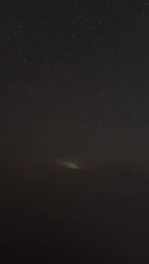 Vertical Starry Night Sky Timelapse with Milky Way Galaxy and Twinkling Stars Stock Footage 327601435