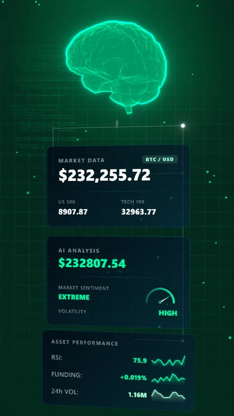 Vertical steady analytical shot detailing a bull market, Vertical 9:16 4K Stock Footage 338407331