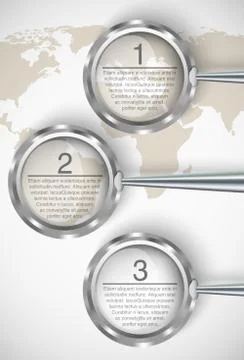 Vertical steps magnifying loupe Stock Illustration