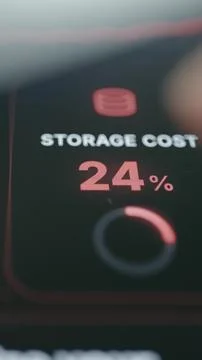Vertical Storage Cost Share at 24 Percent Stock Photos