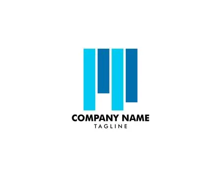 Vertical strip logo vector Stock Illustration