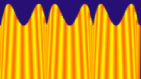 Vertical Stripe Wave Curtain Animation with Glowing Yellow and Orange Stock Footage 340899395