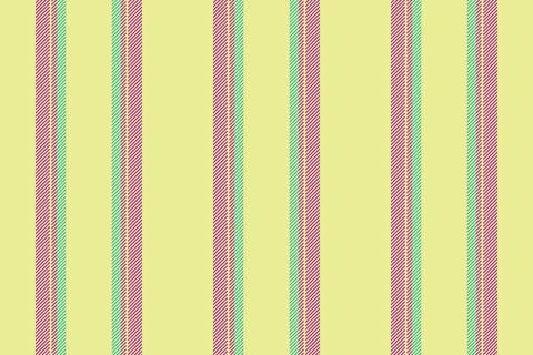 Vertical striped pattern fabric vector texture in soft pastel yellow, teal, a Stock Illustration