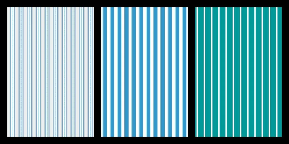 Vertical striped patterns in light blue, bright blue, and green colors Stock Illustration