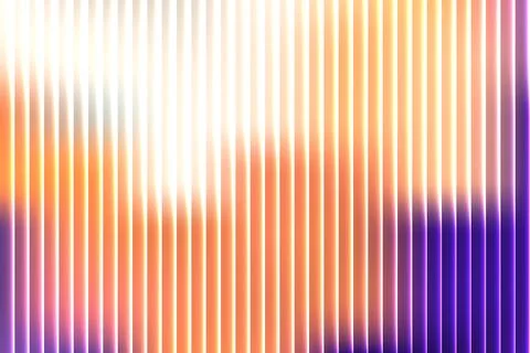 Vertical stripes of glowing light in orange pink purple and white gradient Stock Illustration