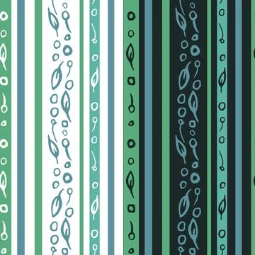 Vertical stripes seamless pattern. Hand drawn doodle ink brush stroke artistic Stock Illustration