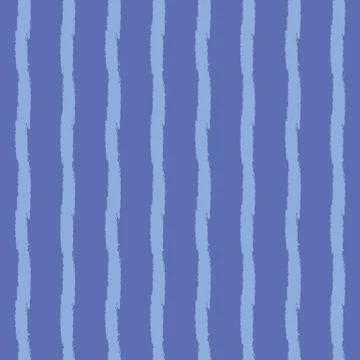 Vertical stripes seamless vector pattern in blue Stock Illustration
