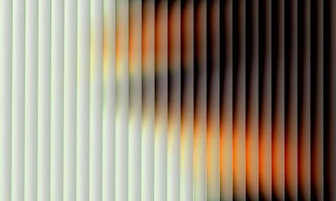 Vertical stripes with warm glow, abstract background featuring blurred orange Stock Illustration