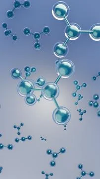 Vertical structure of molecule for science, chemistry and cosmetic skin care Illustration