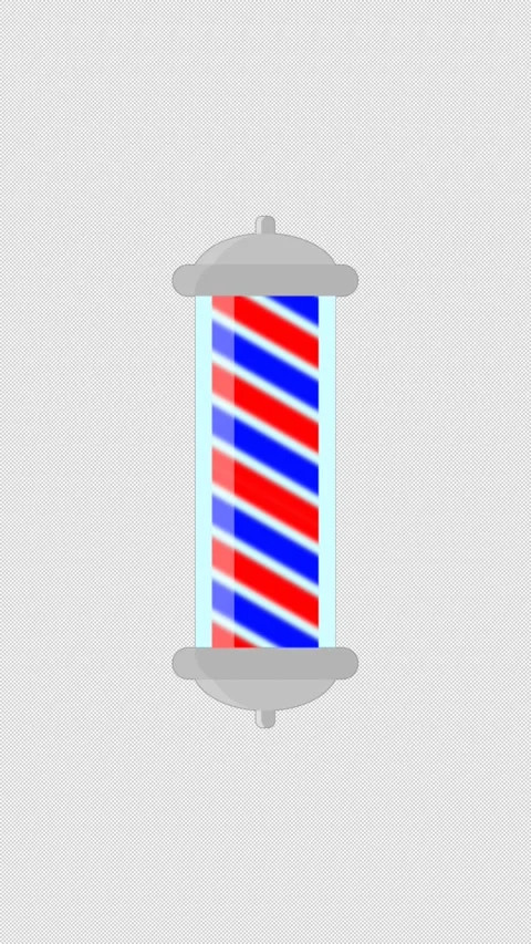 Vertical Stylized 2D Barber Pole Rotating 4K Loop Alpha Видео 339273965