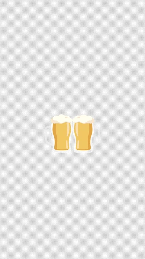 Vertical Stylized 2D Beer Mug Cheers Toasting 4K Alpha Stock Footage 339167564