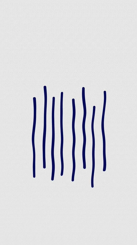 Vertical Stylized 2D Blue Lines Disappointment Reaction 4K Alpha Stock Footage 337875906